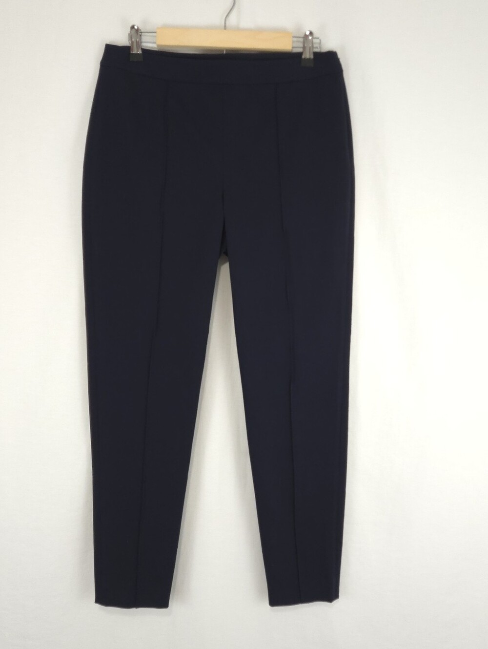St. John Women's Mid-Rise Fine Stretch Twill Pants With Ankle Zip